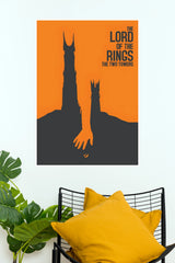 The Lord of the Rings: The Two Towers Minimalist Silhouette Paper Poster (Hollywood Poster)