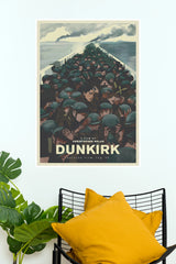 Dunkirk Christopher Nolan Rescue at the Mole Illustrated Paper Poster (Hollywood Poster)
