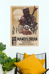 The Mandalorian Vintage Retro Wall Art Poster (Series Poster)