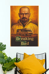 Breaking Bad Walter White Poster – Heisenberg Yellow Hazmat Suit & RV Wall Art (Series Poster)
