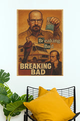 Breaking Bad Vintage Retro TV Series Poster – Walter White & Jesse Pinkman Wall Art (Series Poster)