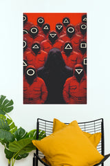 Squid Game Red Guard Poster – Dark Minimalist TV Series Wall Art (Series Poster)