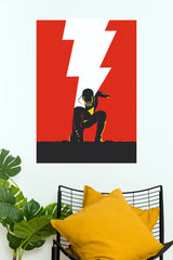 Shazam Billy Batson Lightning Poster – Bold Superhero Comic Wall Art (Super Hero Poster)
