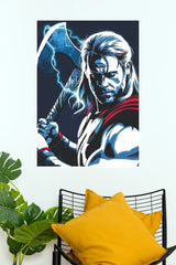God of Thunder Thor Comic Style Wall Poster (Super Hero Poster)