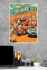 1960's Le Mans 24 Hours Racing Poster | Animated Movie Posters