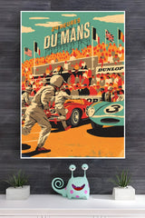 1960's Le Mans 24 Hours Racing Poster | Animated Movie Posters