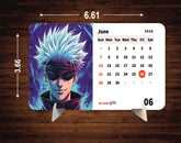 Satoru Gojo Premium Table Desk Calendar – 2026