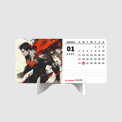 HERO MAN Premium Table Desk Calendar