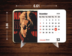 Tanjiro Kamado and Gojo Premium Table Desk Calendar – 2026