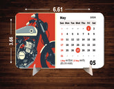 Vintage Motor Bike Predator Premium Table Desk Calendar – 2026