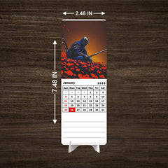 Samurai Standing Premium Table Desk Calendar