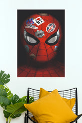Spider-Man Travel Sticker Pop Art Poster – Red Superhero Wall Art
