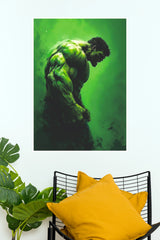 Hulk Unleashed Fury Poster – Powerful Green Superhero Wall Art (Super Hero Poster)
