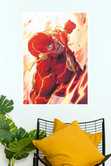 Wally West Flash Red Lightning Comic Poster – Speedster Superhero Wall Art (Super Hero Poster)