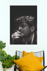 Black & White Vintage Cinema Portrait Poster | Classic Actor Wall Art (Tollywood Poster)