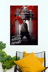 History Repeats Red & Black Cinematic Poster – Powerful Historical Hero Wall Art (Tollywood Poster)