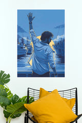 Prabhas Wall Poster | Stylish Blue Cinematic Hero Poster (Tollywood Poster)