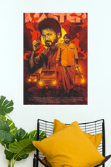 Master Tamil Movie Illustrated Paper Poster (Thalapathy Vijay & Vijay Sethupathi (Tollywood Poster)