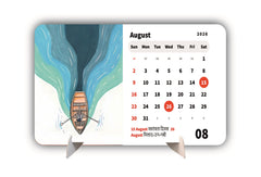 Nature’s River Glow Premium Table Desk Calendar – 2026
