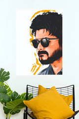 Thalapathy Vijay Sunglasses Swag Vector Wall Poster (Tollywood Poster)