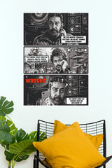 LCU Vikram and Leo Phone Call Meme Strip Paper Poster (Tollywood Poster)