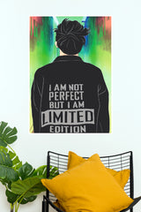 "I Am Not Perfect But I Am Limited Edition" Anime Style Poster – Cool Streetwear Boy Wall Art for Bedroom, Game Room & College Dorm Decorv (Gym And Motivational Poster)
