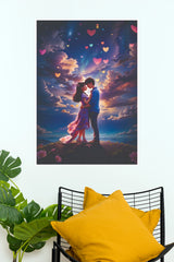 Cute Boy and Girl Lovely Moment Romantic Wall Poster(Love Posters)