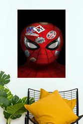 Spider-Man Travel Stickers Mask Paper Poster (Marvel Posters)