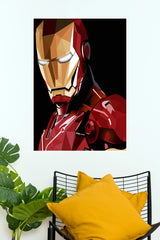 Iron Man Geometric Low Poly Art Matte Paper Poster (Marvel Posters)