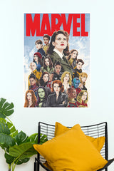 Marvel Women of the MCU Ensemble Matte Paper Poster (Marvel Posters)