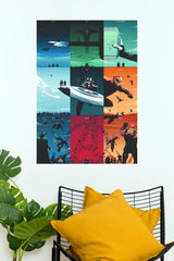 Marvel Cinematic Universe Multipanel Hero Grid Matte Paper Poster (Marvel Posters)