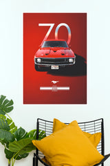 1970 Shelby GT500 Fastback Classic Muscle Car Paper Poster Wall Art (Car Posters)