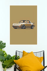 Porsche 911 Carrera Classic Sports Car Paper Poster Wall Art (Car Posters)