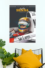 Ayrton Senna McLaren F1 Racing Paper Poster | Vintage Motorsport Wall Art (Car Posters)