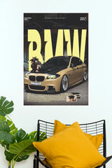 BMW F10 Anime Crossover Series Goku Poster | Luxury Car Wall Art (Car Posters)