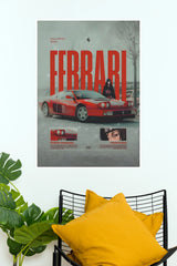 Ferrari Testarossa x Itachi Uchiha Anime Mashup Paper Poster (Car Posters)