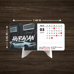 Luxury Car Collection Premium Table Desk Calendar