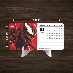 SUPER VILLAIN Premium Table Desk Calendar