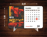 Super Car Collection Premium Table Desk Calendar – 2026