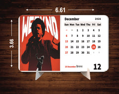 WORLD POP Singers Premium Table Desk Calendar – 2026