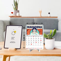 Maradona 10 Golden Boot Hero Premium Table Desk Calendar