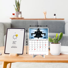 FIGHTER PLANE Premium Table Desk Calendar