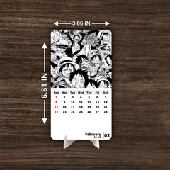 Dark One Piece D Luffy Premium Table Desk Calendar
