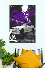 Nissan Skyline GT-R R34 Cyberpunk Poster (Car Posters)