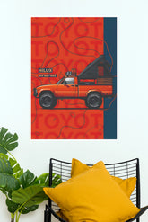 "1983 Toyota Hilux 3rd Gen Overland Camper" Off-Road Wall Poster (Car Posters)