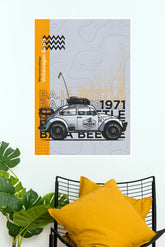 "1971 Volkswagen Baja Bug Off-Road" Graphic Wall Poster (Car Posters)