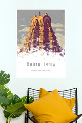 South India Temple Architecture Heritage Travel Poster (City Posters)