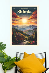 Discover Shimla A Treasure in Himachal Pradesh Vintage Travel Poster (City Posters)