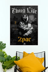 Tupac Shakur Thug Life Poster - 2Pac West Coast Hip-Hop Wall Art Print (Music Posters)