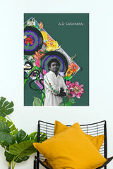 A.R. Rahman Artistic Floral Graphic Fine Art Paper Poster (Music Posters)
